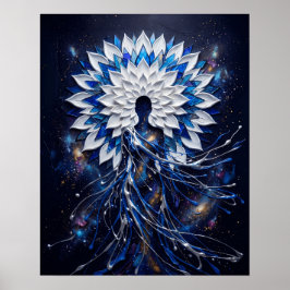 Himmlisk Impasto Mandala Gudinna Poster
