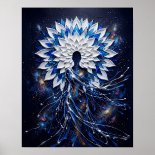 Himmlisk Impasto Mandala Gudinna Poster