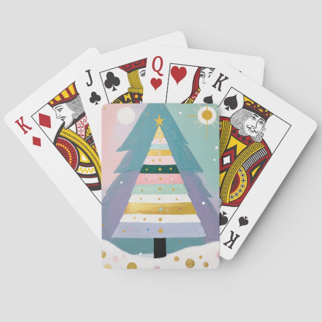 Himmlisk Pastell Julgran Casinokort (Baksidan)