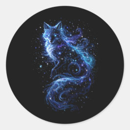 Himmlisk Rävvårdande Runt Klistermärke