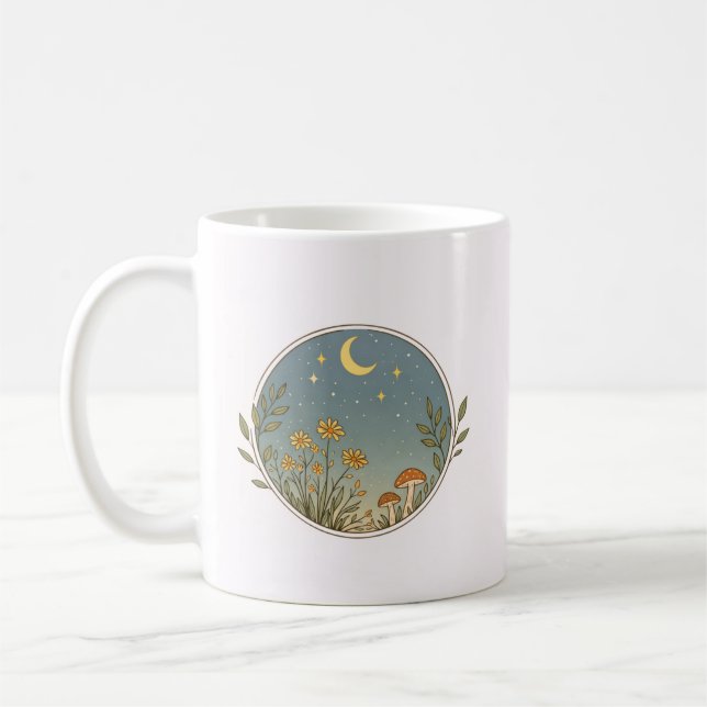 Himmlisk Vildblomster Scen Kaffemugg (Vänster)