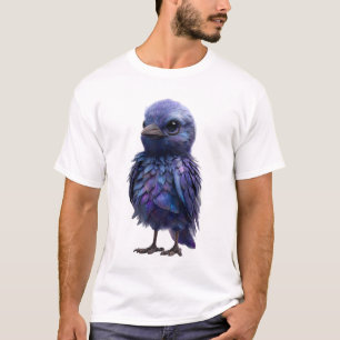 Himmliska Galaxy Fjädrad Lila Fågel Män T Shirt
