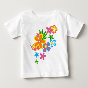 Himmliska Hula Hawaiianska Blommor Flickor T Shirt