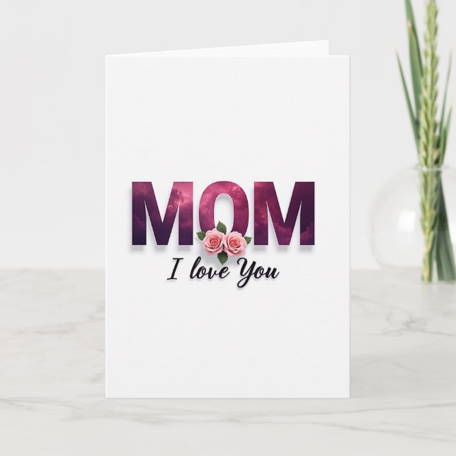 Himmliska Mamma Jag Älskar Dig Kort (Framsida)