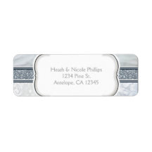 Himmliska vita veck & spets Eleganta etiketter