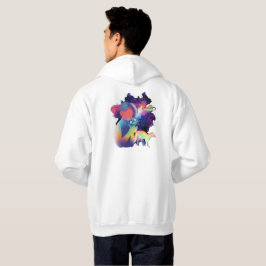 Himmlsk Stjärnblåsare och Regnbågsfretter Hoodie