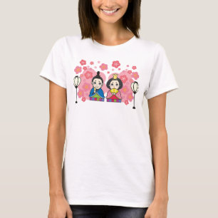 Hina Matsuri Dolls Cherry Blommars T Shirt