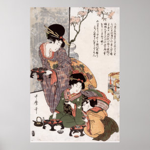 Hinamatsuri (flicka festival) Kitagawa Utamaro Poster