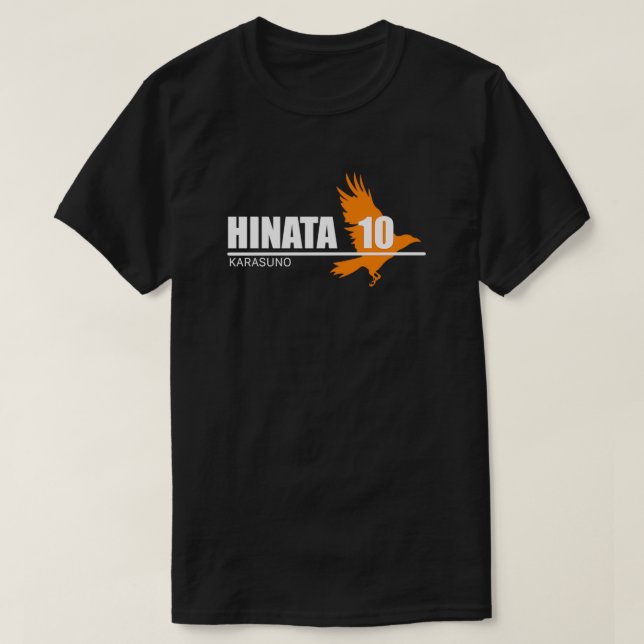 Hinata 10 Karasuno haikyuu volleyball team T Shirt (Design framsida)