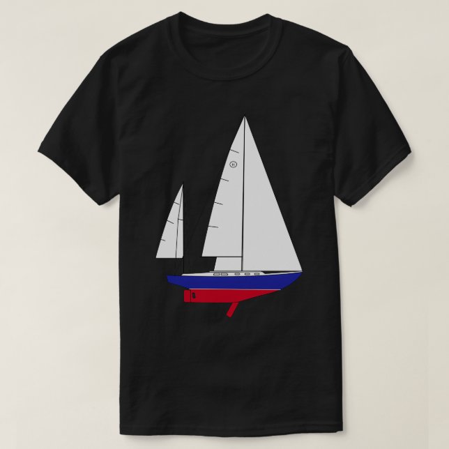 Hinckley Bermuda 40 Yawl Sailboat T Shirt (Design framsida)