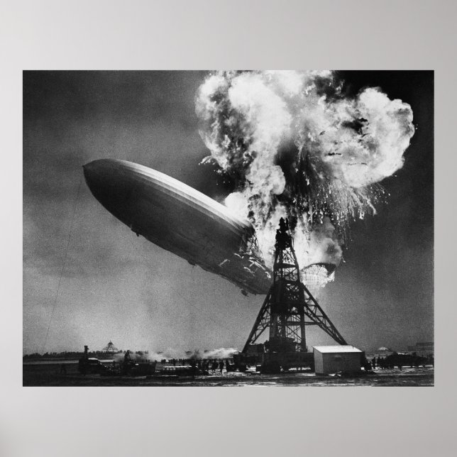 Hindenburg Airship Disaster, Luftschiff Zeppelin Poster (Framsidan)