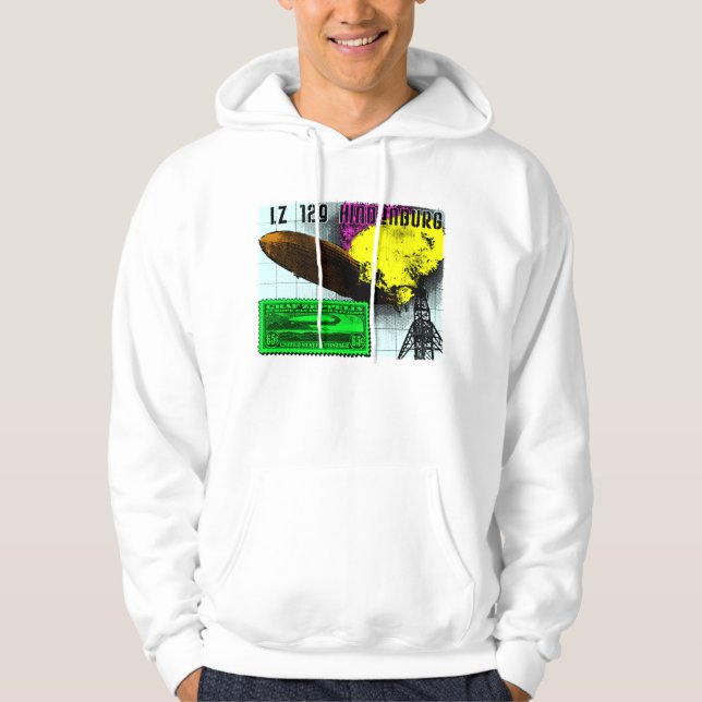 Hindenburg bränning sweatshirt med luva (Framsida)