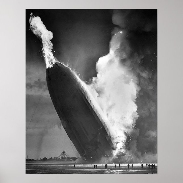 Hindenburg-katastrofen poster 16" x 20". (Framsidan)