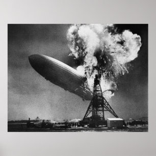Hindenburg Luftskeppskatastrof, Luftskepp Zeppelin Poster