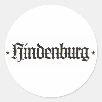Hindenburg Sticker Runt Klistermärke