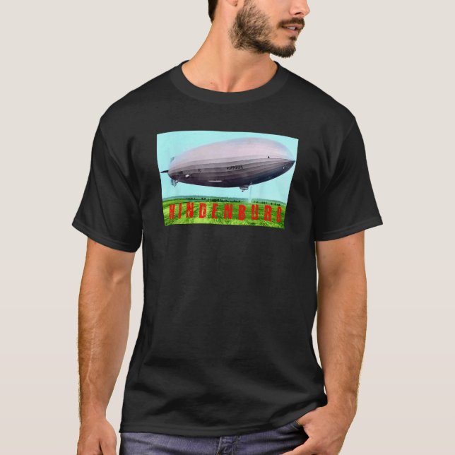 Hindenburg Vintage Airship Zeppelin Tee (Framsida)