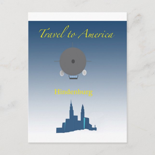 Hindenburg Vykort (Framsida)