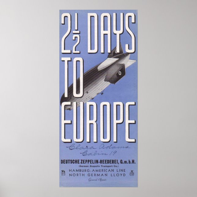 Hindenburg - Zepplin Poster (Framsidan)