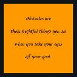 Hinder Poster<br><div class="desc">Kom ihåg att titta på ditt mål!</div>