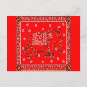 Hindi Art Elephant Vykort