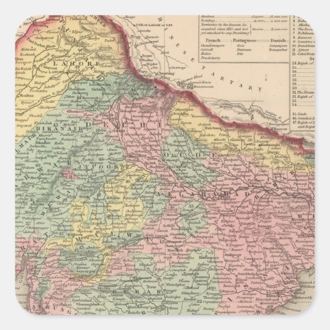Hindoostan 2 fyrkantigt klistermärke (Framsida)
