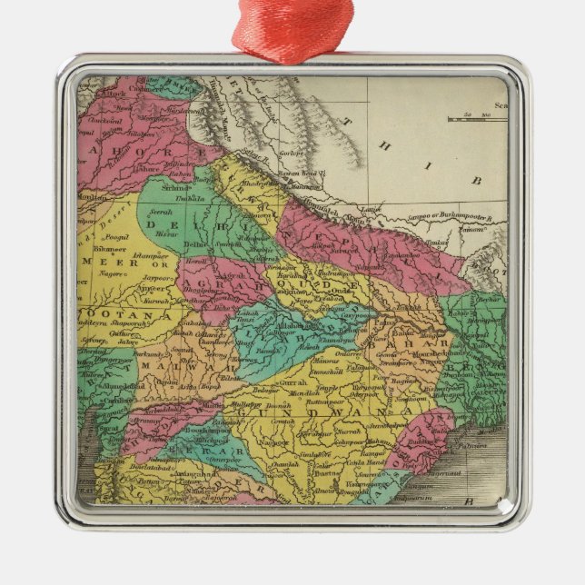 Hindoostan 3 julgransprydnad metall (Framsidan)