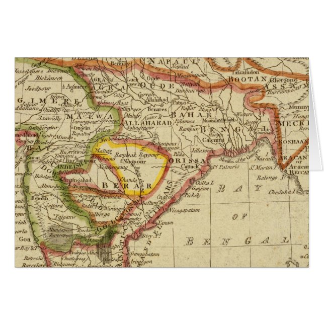 Hindoostan eller Indien Hälsningskort (Framsidan Horizontal)
