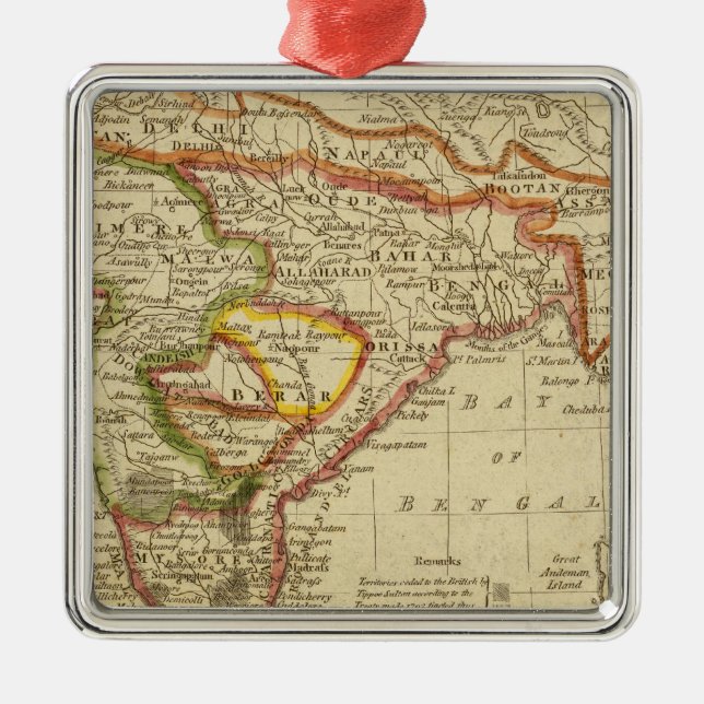 Hindoostan eller Indien Julgransprydnad Metall (Framsidan)