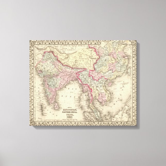 Hindoostan, Farther India, China, Tibet 2 Canvastryck (Framsida)