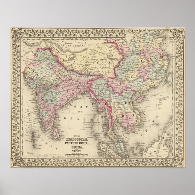 Hindoostan, Farther India, China, Tibet 2 Poster (Framsidan)
