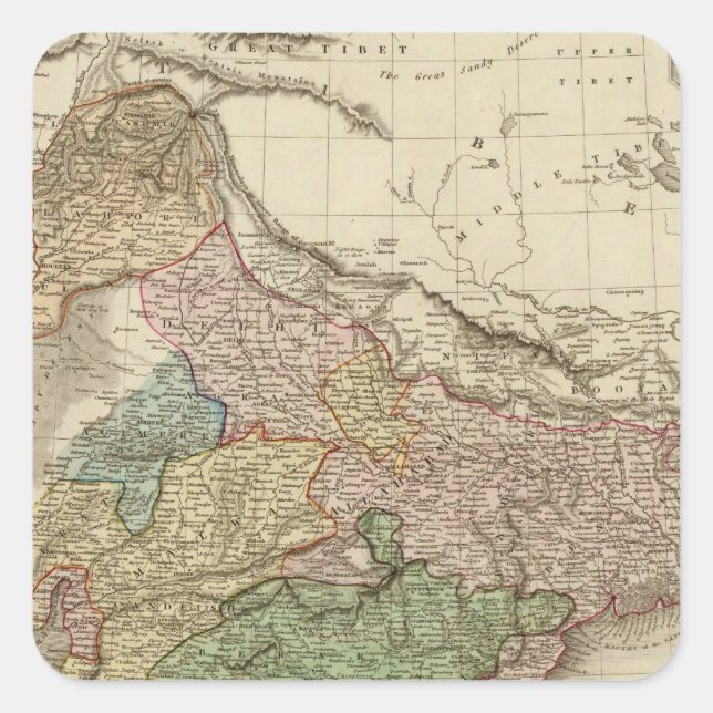 Hindostan 2 fyrkantigt klistermärke (Framsida)