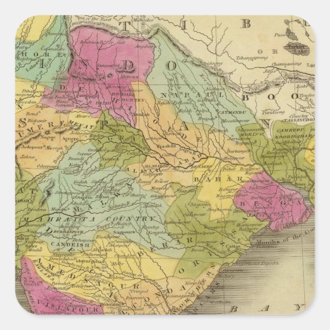 Hindostan 3 fyrkantigt klistermärke (Framsida)