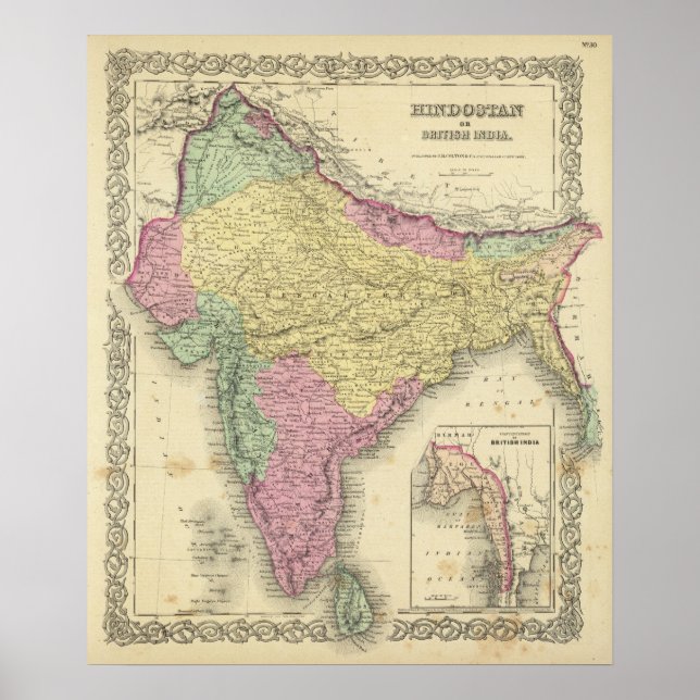 Hindostan eller British India Poster (Framsidan)