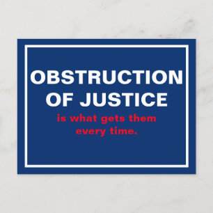 Hindrande av Justice Trump White House Vykort