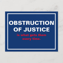 Hindrande av Justice Trump White House Vykort