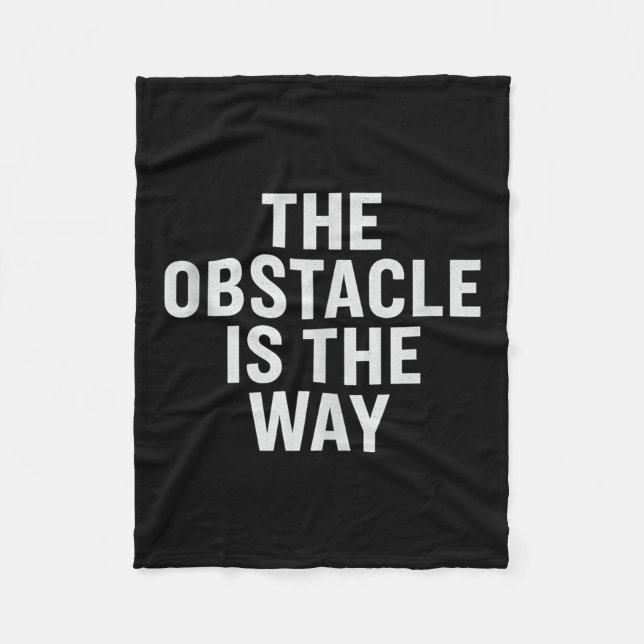 Hindren är vägen. Stoic Quote, design. Tank Fleecefilt (Framsidan)