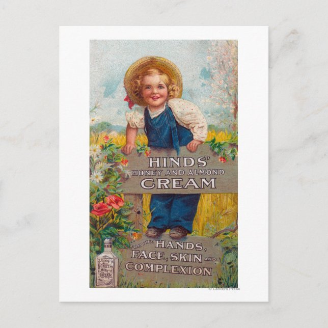 Hinds' Honung och Almond Cream Lotion Vykort (Framsida)