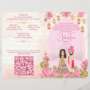 Hindu bröllop ritualprogram rosa lotus