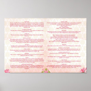 Hindu bröllop ritualprogram rosa lotus poster