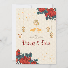Hindu bröllopsinbjudan och indiska inbjudningar