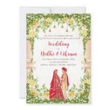Hindu-bröllopskort & indiska bröllopsinbjudningar