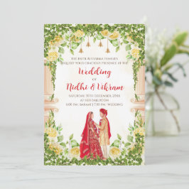 Hindu bröllopskort & indiska bröllopsinbjudningar inbjudningar