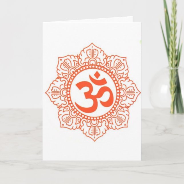 HINDU - BUDDHA SYMBOLS OM,OHM KORT (Framsida)