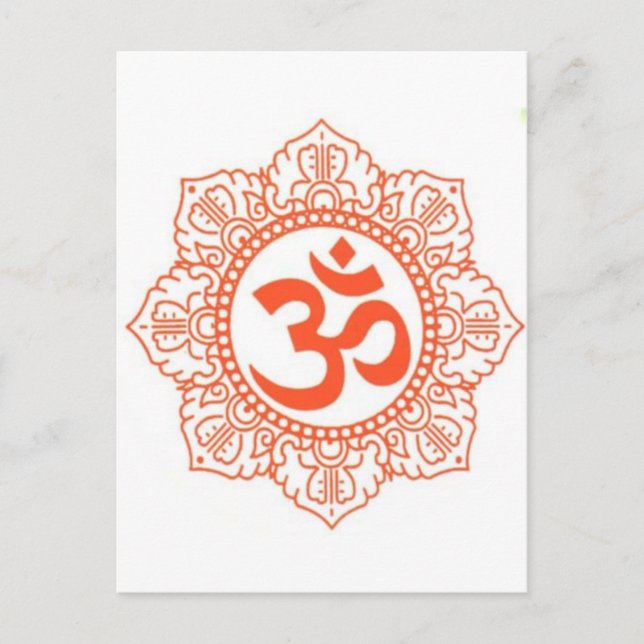 HINDU - BUDDHA SYMBOLS OM,OHM VYKORT (Framsida)