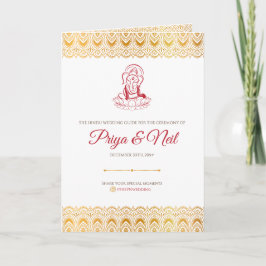 Hindu-ceremoni-program som guide för indiskt bröll program