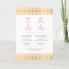 Hindu-ceremoni-program som guide för indiskt bröll program
