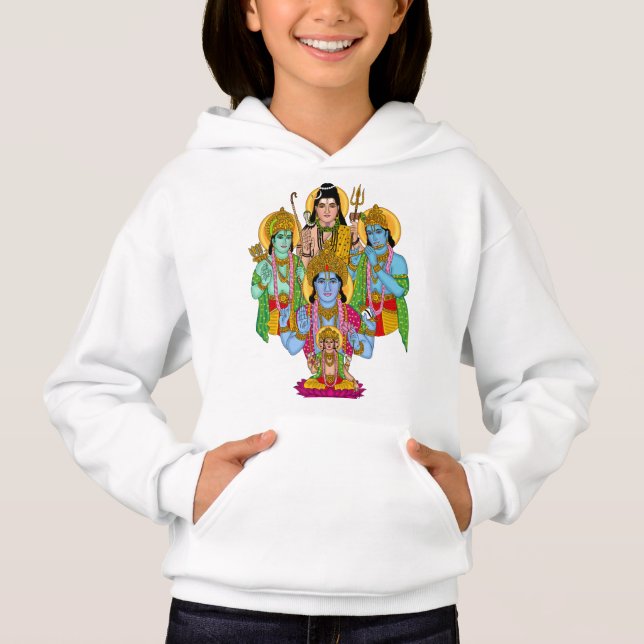 Hindu Deities Sweatshirt T Shirt (Framsida)