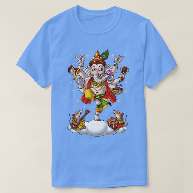 Hindu Elephant Gudom Ganesha T Shirt (Design framsida)