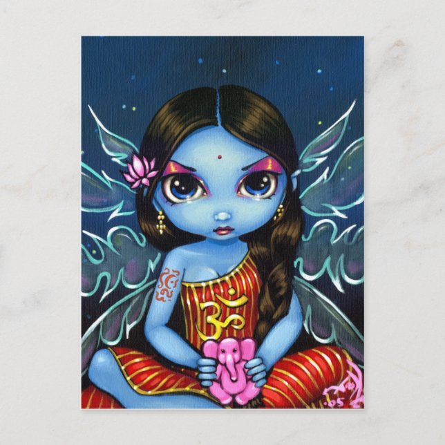 "Hindu Fairy" vykort (Framsida)