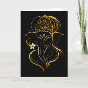 Hindu Ganesha Puja Elefant Gud Indien Meditation Y Kort